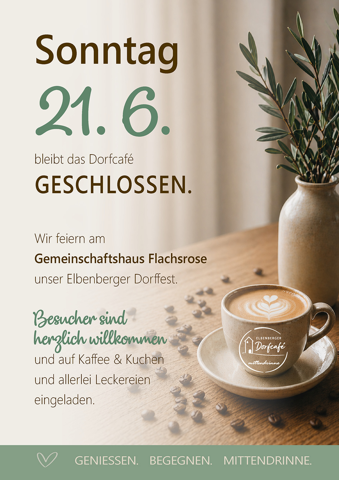 Hinweis Dorfcafé